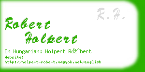 robert holpert business card